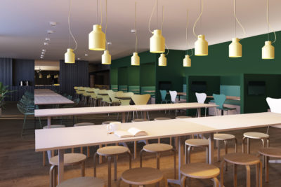 Pfizer Interior Design Cafetaria Overzichtsbeeld